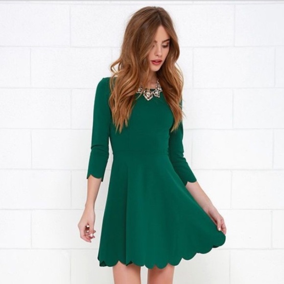 lulus scalloped dress